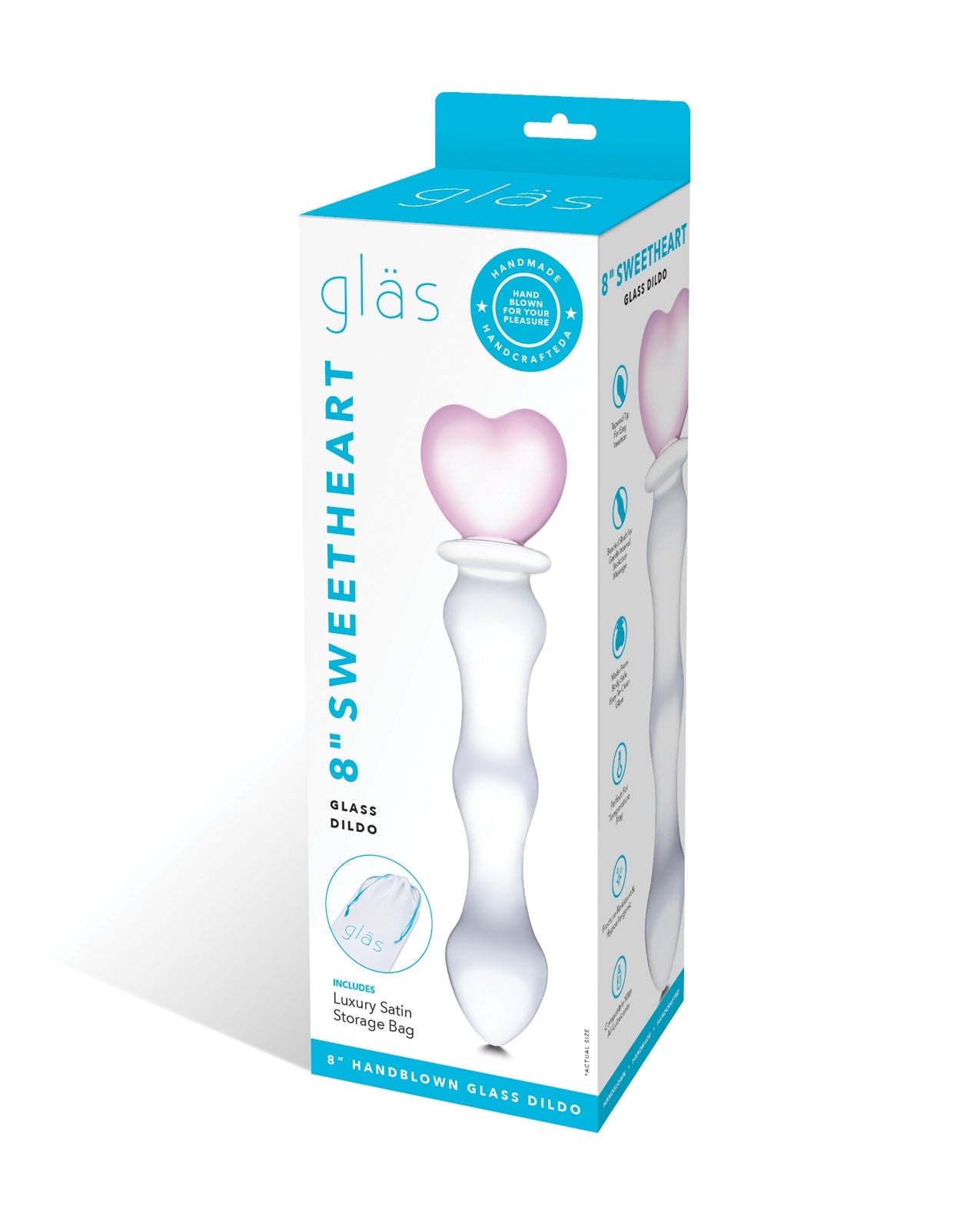 Glas Sweetheart Glass Dildo - Pink/Clear