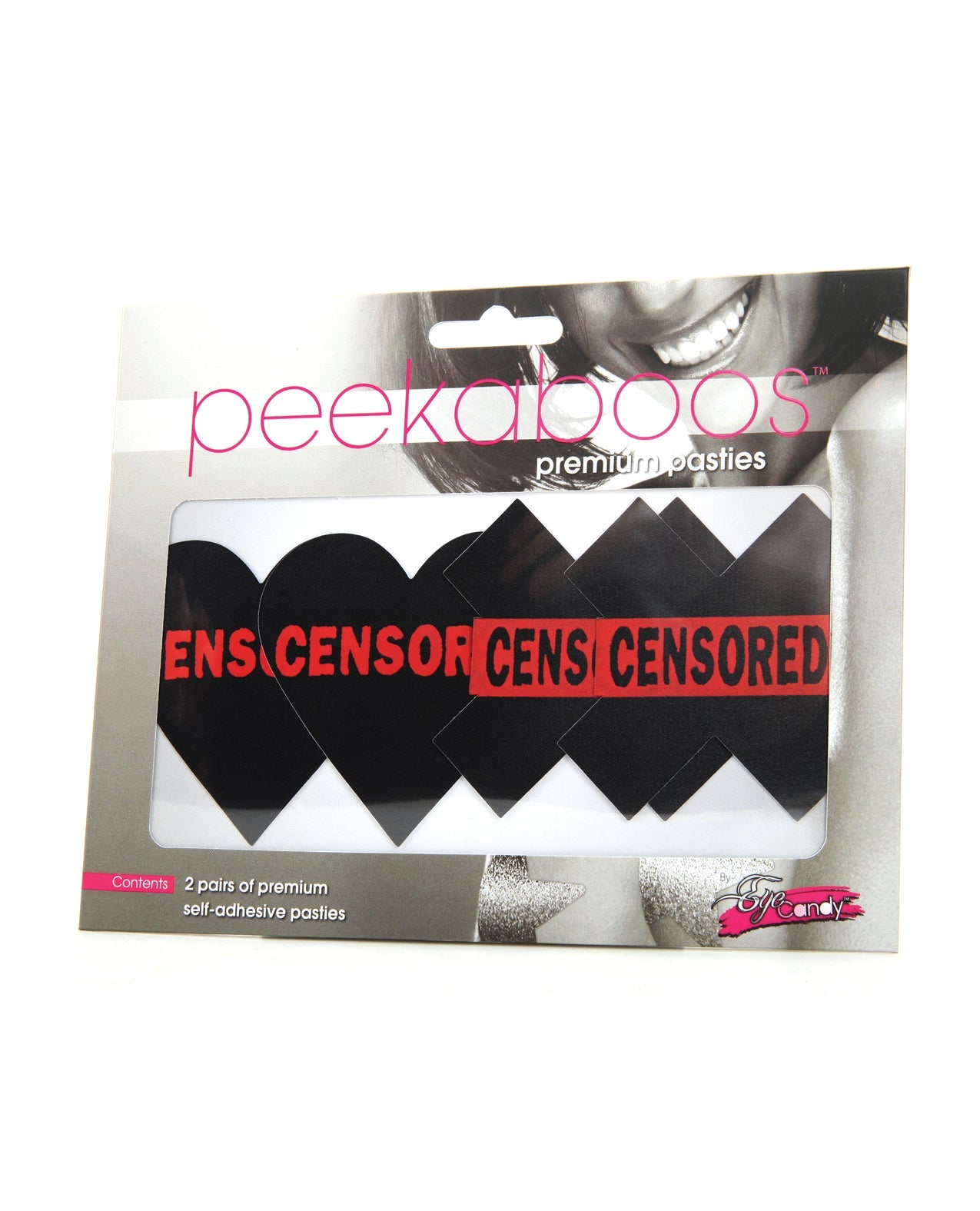 Peekaboos Censored Hearts X - Pack of 2